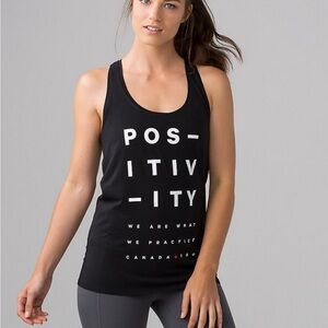 Lululemon Athletica Black Positivity Tank Top